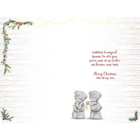 Wonderful Girlfriend Love Lights Me to You Bear Christmas Card Extra Image 1